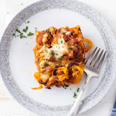 Beans and Greens Bake w/ Butternut Noodles (V or not)